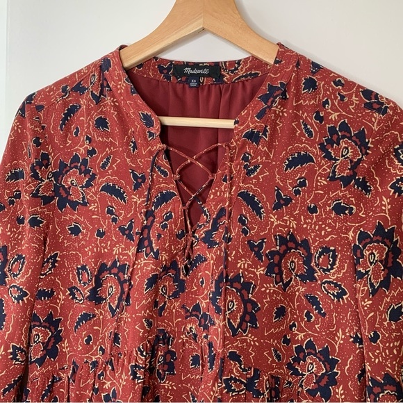 MADEWELL 100% Silk Floral Short Dress - Picture 7 of 8